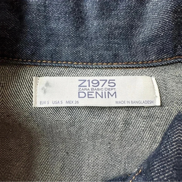 ZARA | NWOT | DENIM BUTTON FRONT JACKET OVERSIZED | Z1975 | SIZE: SMALL - Picture 11 of 11